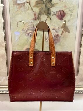 Louis Vuitton Reade PM Brown Vernis Vintage Handbag with COA